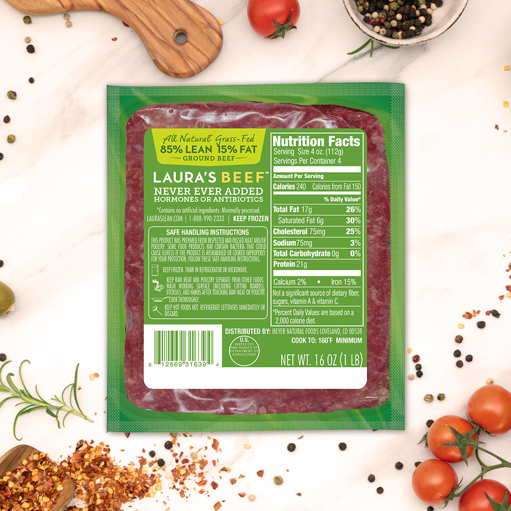 85% Grass-Fed Ground Beef | 100% Grass-Fed & Finished