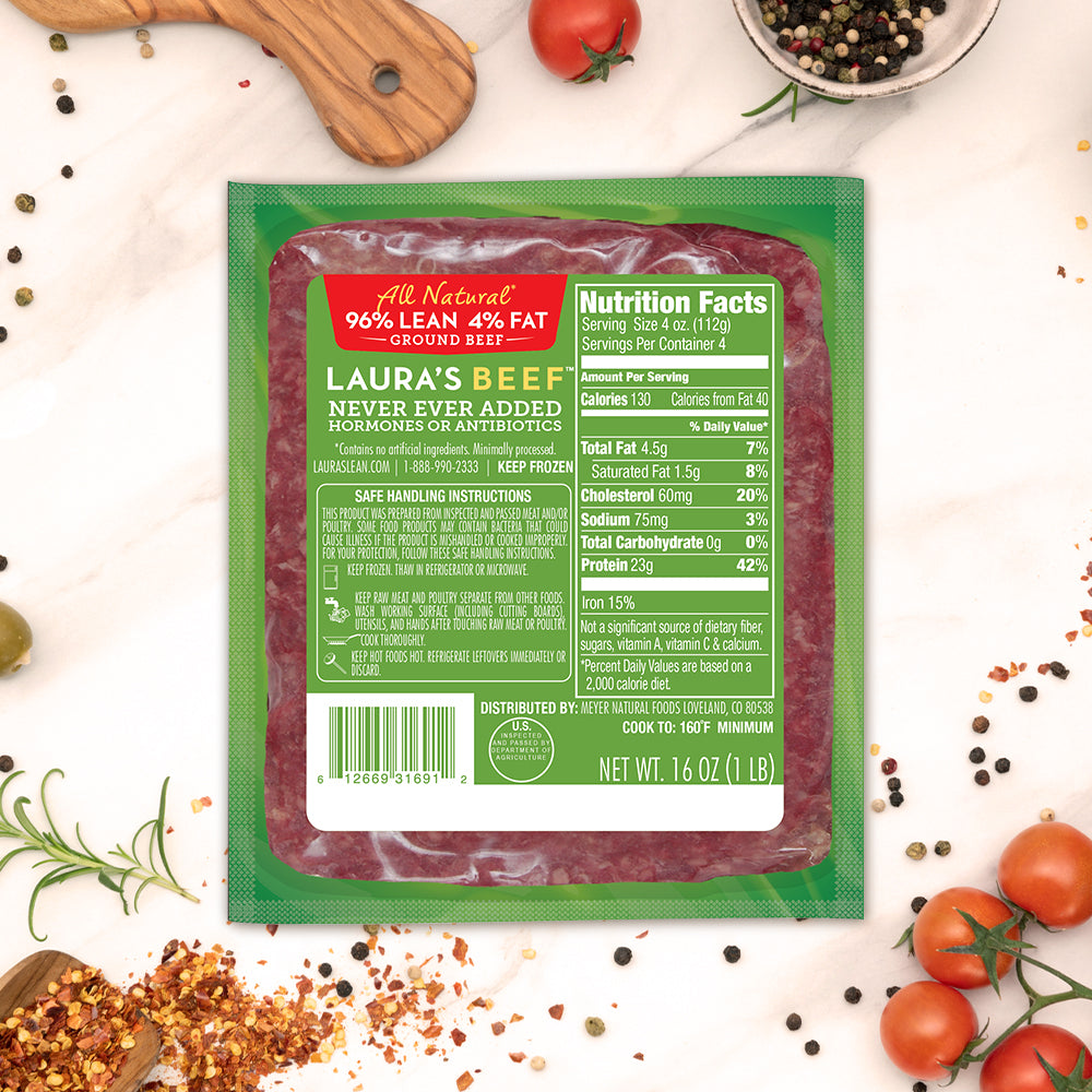 96% Laura's Lean Ground Beef | High protein | Low Calorie