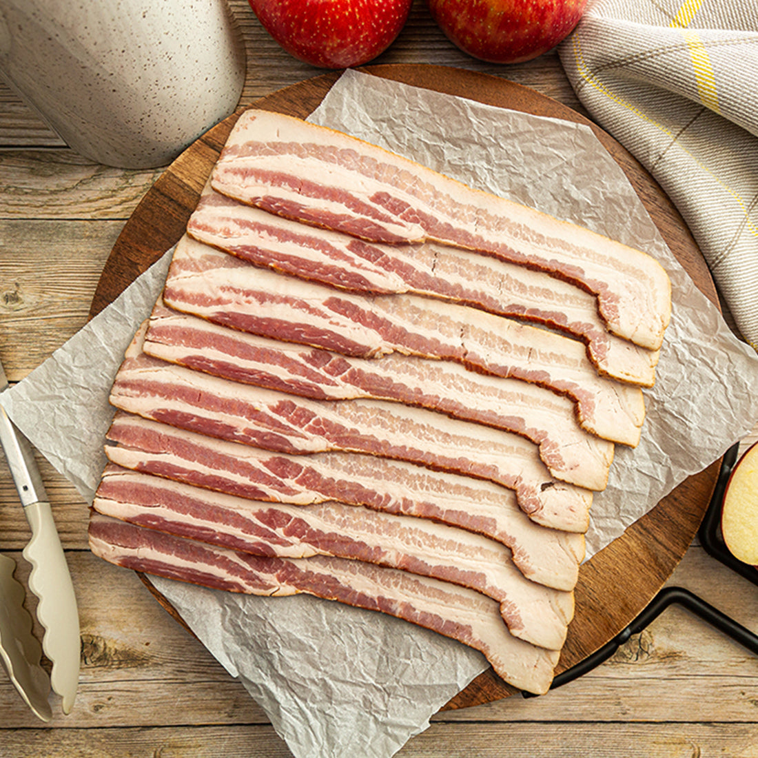 Applewood Smoked Uncured Duroc Pork Bacon – No Sugar Added