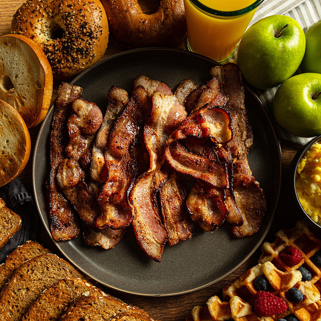 Applewood Smoked Uncured Duroc Pork Bacon – No Sugar Added