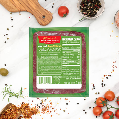 96% Laura's Lean Ground Beef | High protein | Low Calorie