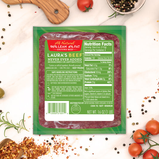 96% Laura's Lean Ground Beef | High protein | Low Calorie