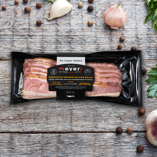 Applewood Smoked Uncured Duroc Pork Bacon – No Sugar Added